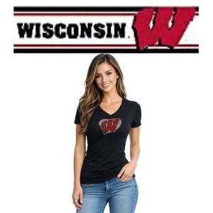P.Michael WMNS Wisconsin bedazzle T-shirt